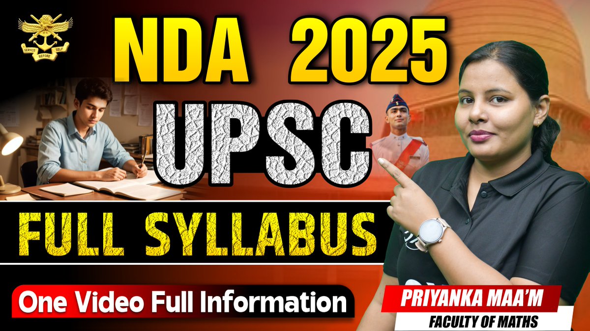 ndaupdates1's tweet photo. UPSC NDA Full Syllabus Complete in Details &amp; Preparation Guide 🎯🇮🇳 || ND... https://t.co/YmnNgvYOK6 via @YouTube https://t.co/UC7vPpTaUH