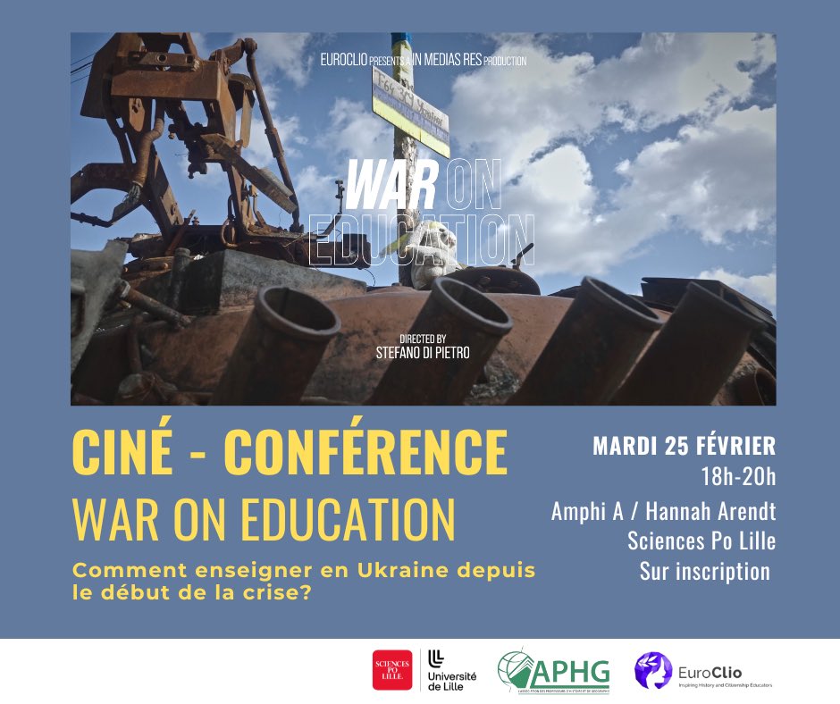 alieval (@a_lieval) on Twitter photo On vous attend nombreux et nombreuses le 25 février à <a href="/ScPoLille/">Sciences Po Lille</a> pour la projection du film de <a href="/Stefanodipietro/">Stefano Di Pietro</a> produit par <a href="/EuroClio/">EuroClio</a> avec Masha Cerovic sur les conséquences de la guerre en Ukraine. Un événement <a href="/APHG_National/">APHG</a> <a href="/AphgNPDC/">APHG Nord-Pas-de-Calais</a> <a href="/_C_Gthr/">Claire Gauthier</a> On vous attend nombreux et nombreuses le 25 février à <a href="/ScPoLille/">Sciences Po Lille</a> pour la projection du film de <a href="/Stefanodipietro/">Stefano Di Pietro</a> produit par <a href="/EuroClio/">EuroClio</a> avec Masha Cerovic sur les conséquences de la guerre en Ukraine. Un événement <a href="/APHG_National/">APHG</a> <a href="/AphgNPDC/">APHG Nord-Pas-de-Calais</a> <a href="/_C_Gthr/">Claire Gauthier</a>