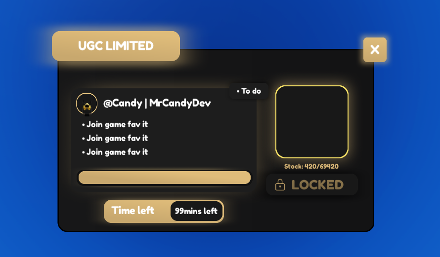 MrCandyDev's tweet photo. Shop UI and other UI I worked on this week! Do Check it out.

#UIUXDesign #interface #robloxart #RobloxUI #gamedev #ROBLOX #RobloxDev https://t.co/G4FlxwuTar