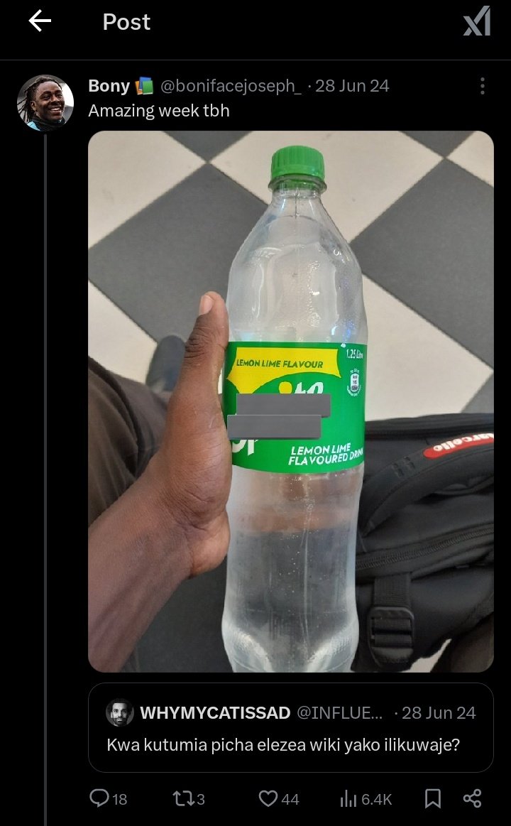 spana_Konki's tweet photo. Kaficha Coca, Sprite, Azam Embe, Serengeti Lite, Chambuzi Boni ana michezo sana 😂😂 https://t.co/ob5KIbwv9i