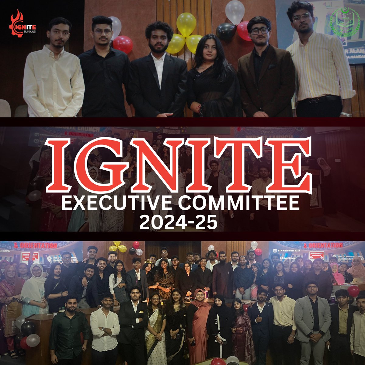 ignite_jh's tweet photo. Our Executive Committee with 130 passionate members and 9 core leaders, Ignite is set to soar! Driving innovation through 10 boards, we’re bringing energy, creativity, and growth. Get ready for an exciting year! ✨ #LeadershipOnFire https://t.co/90uKs9h8J8