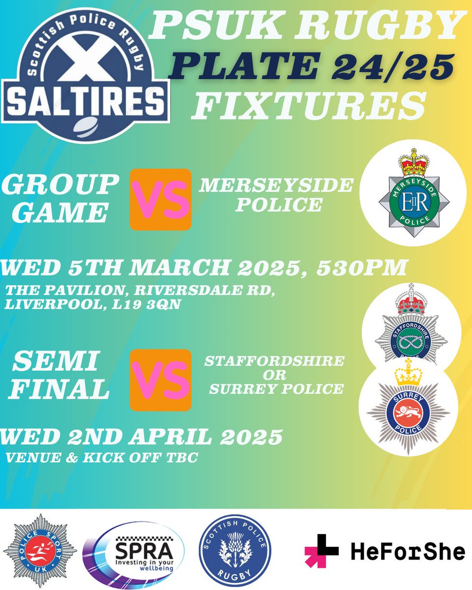 Scottish Police Saltires Rugby tweet media
