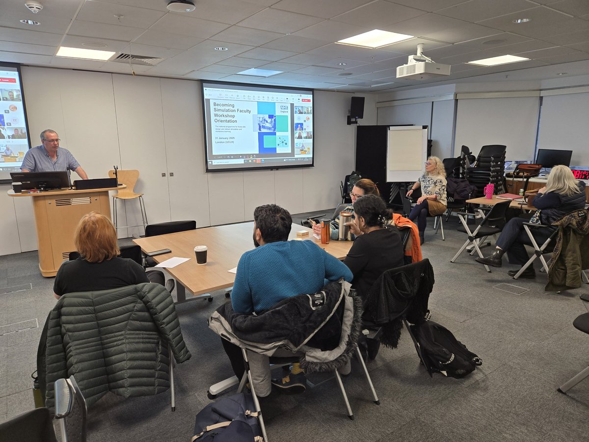 chrisghull's tweet image. Great to be at @uclh 
 in London today with 10+ organisations represented to discuss the #BecomingSimulationFaculty workshop running in London as part of the @NHSE_WTE #longtermworkforceplan.
Find out more at e-lfh.org.uk/programmes/bec…
#simulation