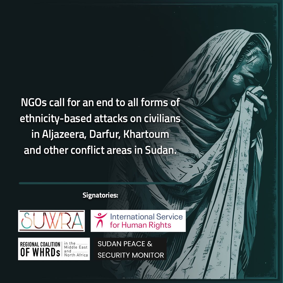 Women and girls in Sudan are facing brutal, ethnically targeted attacks amid escalating violence. These atrocities cannot be ignored—urgent international action is needed to protect civilians and hold perpetrators accountable.
Read the full statement: bit.ly/42Gwgz0