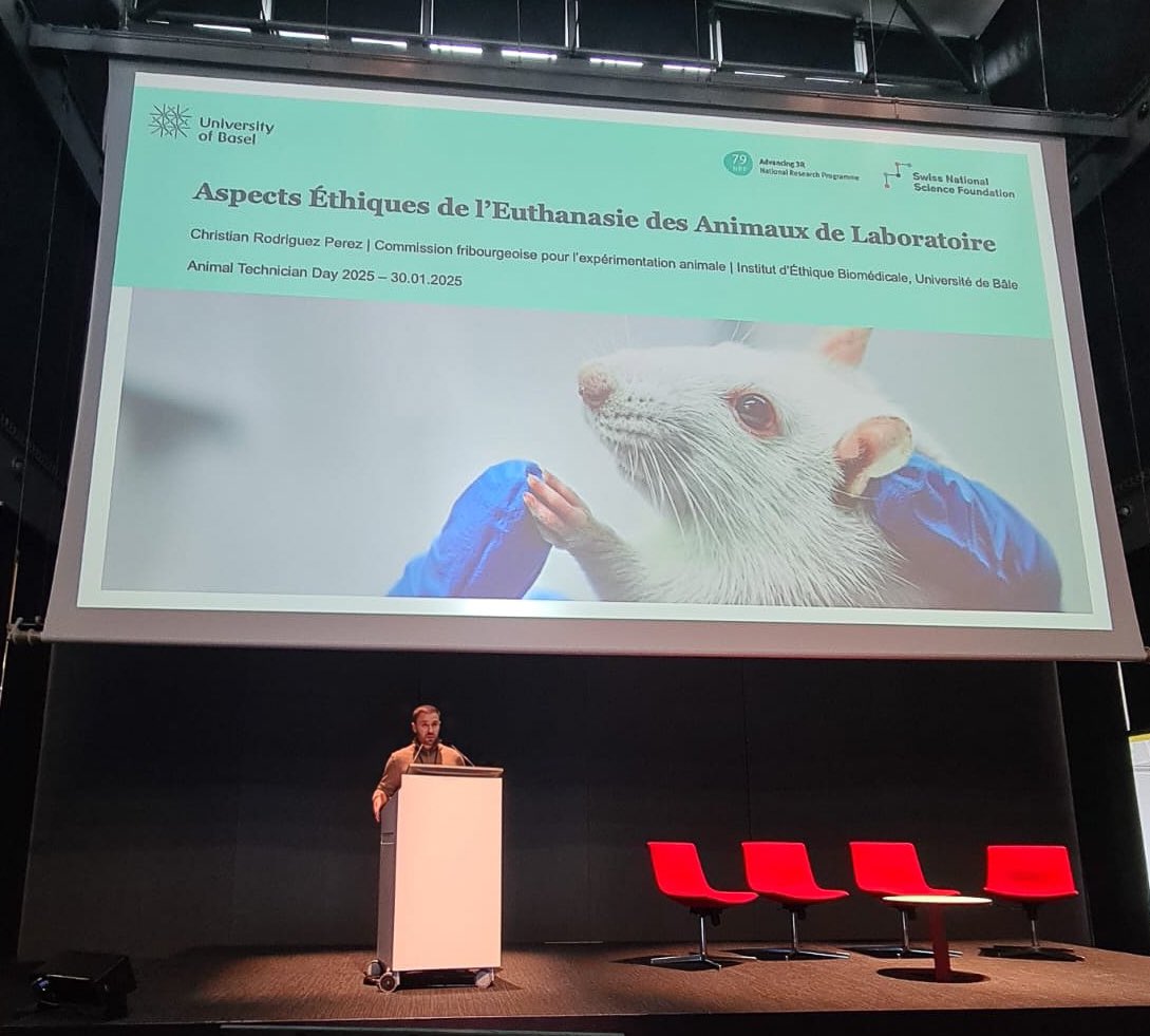RodriguezP_Chri's tweet image. Un grand merci au #ResAL pour l’opportunité de présenter une partie de notre travail (@ibmbch - @nrp_79) lors de l’ #animaltechnicianday à Genève.
De nombreuses rencontres et des échanges fascinants!