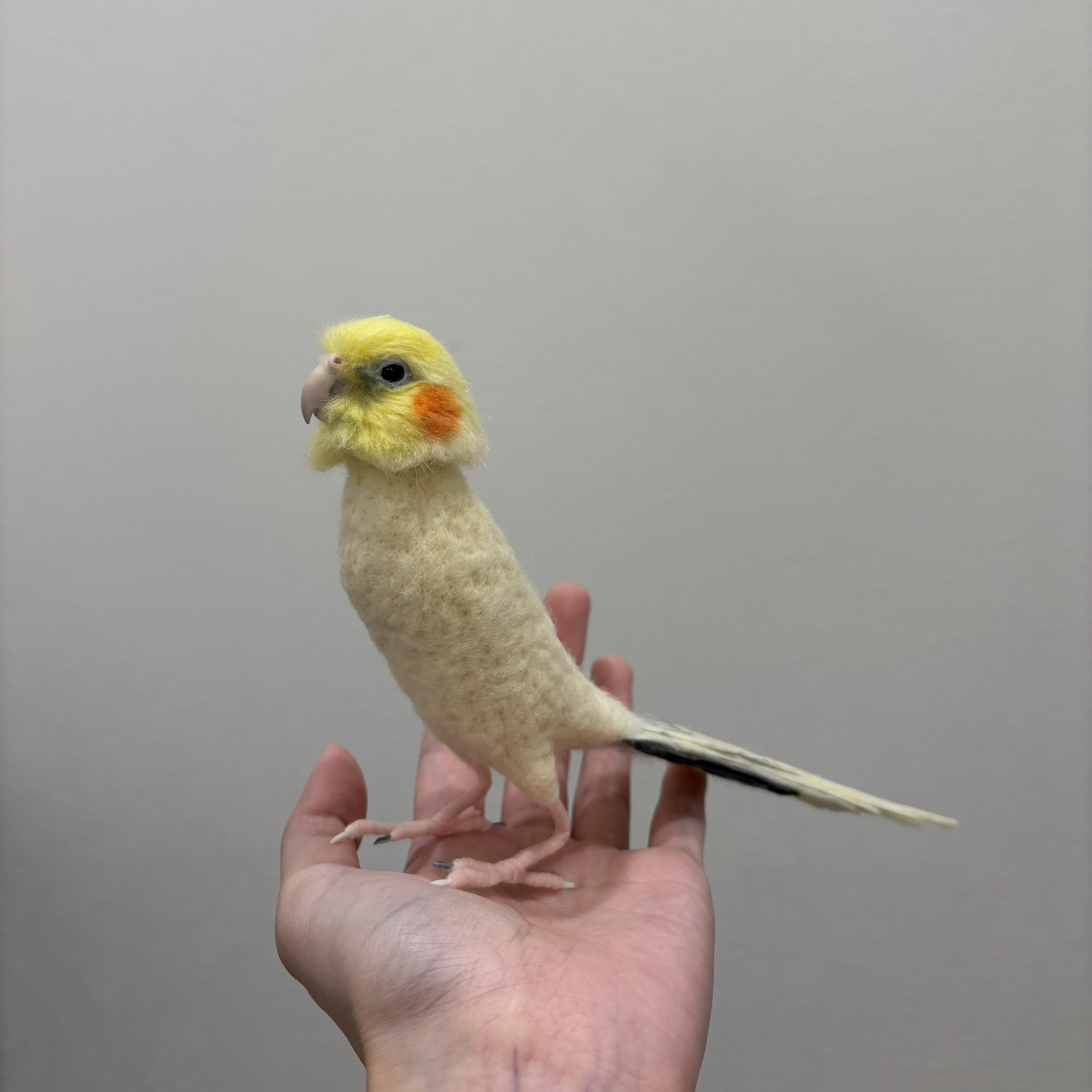 高質 羊毛フェルト。オカメインコ。シマエナガ。オーダーNo.9 - 人形 人形