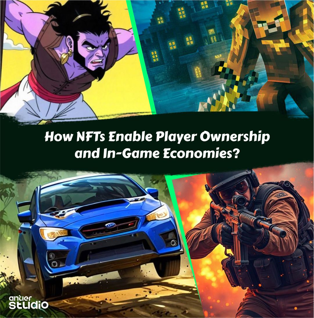 antierstudio's tweet image. Empower players with true ownership &amp;amp; #decentralized economies using #NFTGames— enabling unique assets, player-driven markets, and play-to-earn models to revolutionize gaming ecosystems.

#P2Egames #BlockchainGaming #NFT #GamingRevolution #gamedev