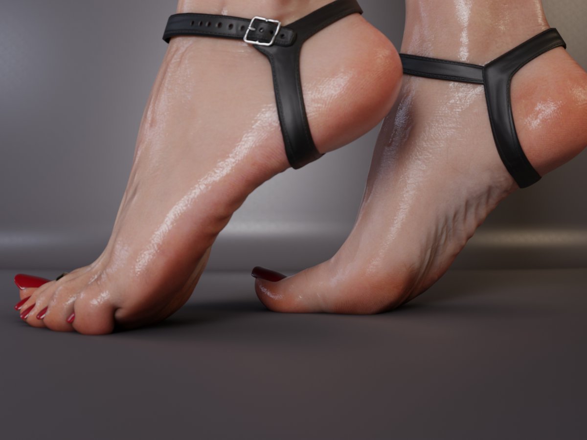 barefoot ankle heel leather... something. It doesn't have a name but it's sexy AF!