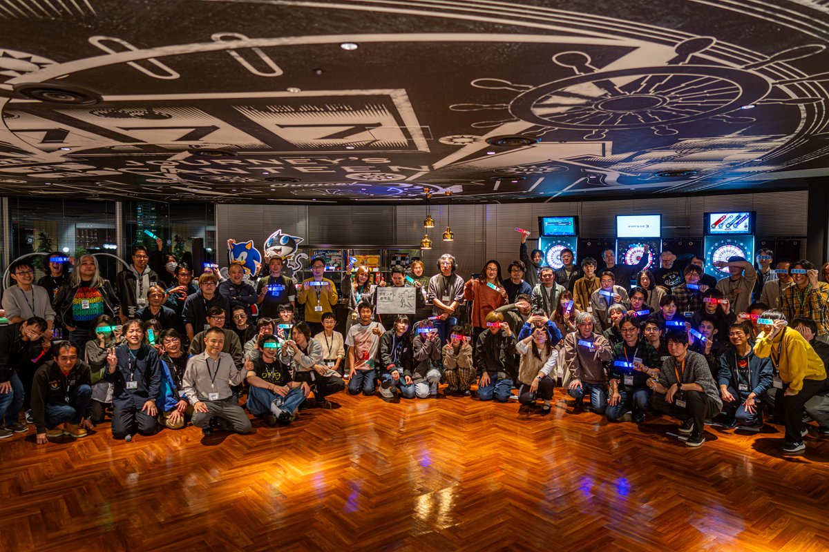 SEGASoundTeam's tweet photo. 昨日はセガ、サミー、アトラスのサウンドスタッフに加え、楽曲ライセンスチーム、ウェーブマスターもお招きした合同大新年会でした！

初めましての方も多く、サウンドらしく皆でワイワイ賑やかに楽しんでました♪

いつか垣根を越えて何かを作ることもあるかも！？

今年も頑張っていきましょ～！ https://t.co/rJ7kghW5l7
