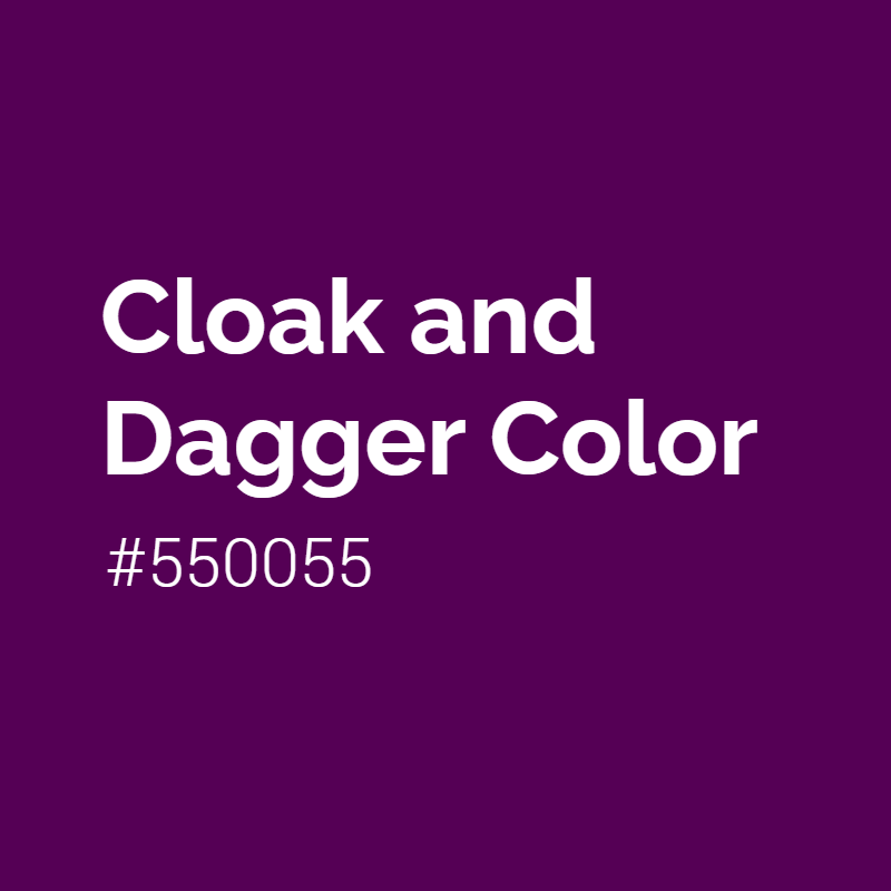 crispedge's tweet image. Cloak and Dagger color #550055 A Warm Color with Violet hue! 
 Tag your work with #crispedge 
 crispedge.com/color/550055/ 
 #WarmColor #WarmVioletColor #Violet #Violetcolor #CloakandDagger #Cloak #and #Dagger #color #colorful #colorlove #colorname #colorinspiration