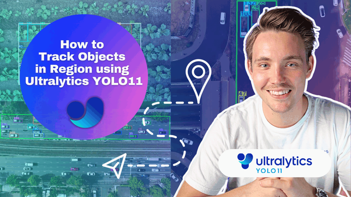 ultralytics's tweet photo. New tutorial | TrackZone for region-based video tracking! 🚀
Learn to use Ultralytics TrackZone for tasks like region-based tracking and video processing. Python code and and Google Colab notebook included!
Watch now ➡️ https://t.co/4jkTOj1usB
#VideoTracking #AI https://t.co/xtUvXCY0QQ