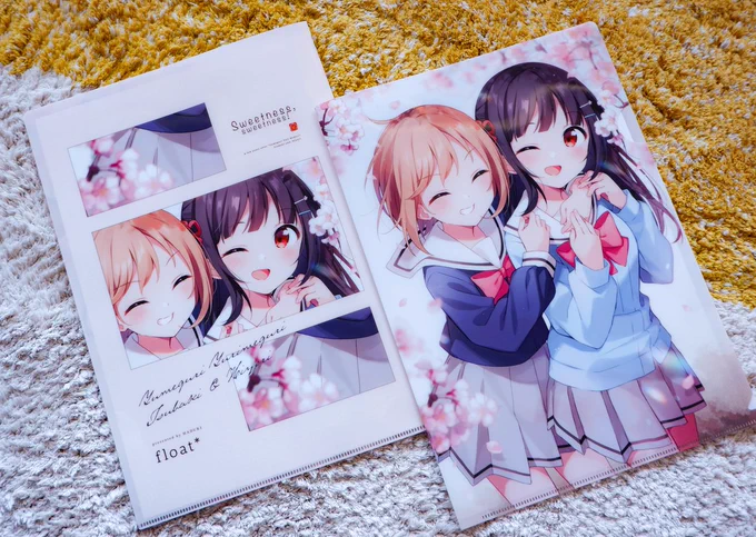 【コミティア151】『ゆめぐりゆりめぐり』新作グッズつばきとひよりのA4クリアファイルを作りました印刷とっても綺麗です!裏面のデザインもかわいい!#COMITIA151 #ゆめぐり 