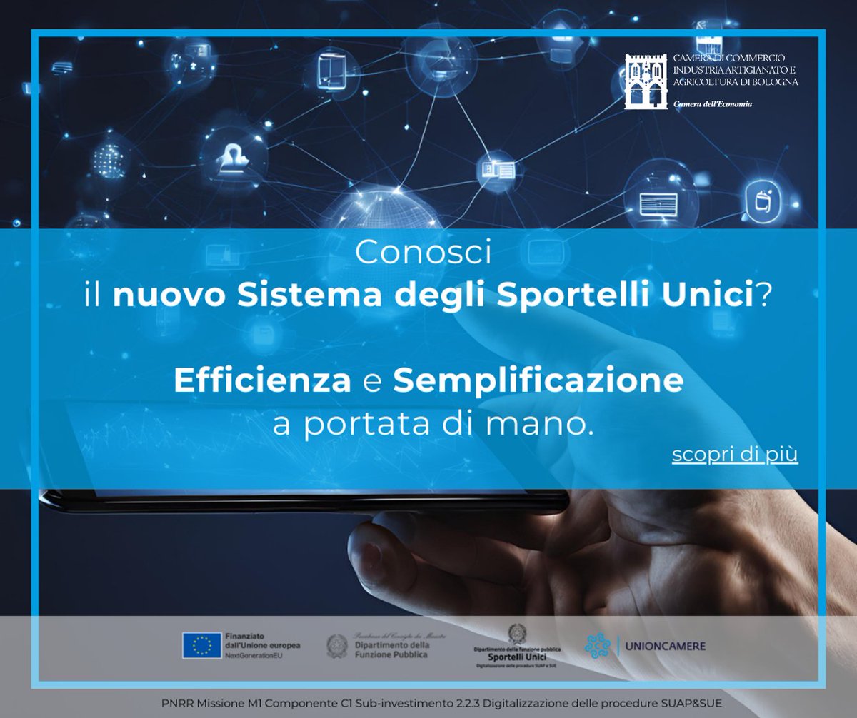 Il Sistema camerale per la #digitalizzazione dei servizi alle imprese e la #semplificazione amministrativa ➡️ impresainungiorno.gov.it/web/l-impresa-…  

#digitalizzazioneproceduresuap #dipartimentofunzionepubblica #PNRR #SUAP #lecameredicommercioperleimprese