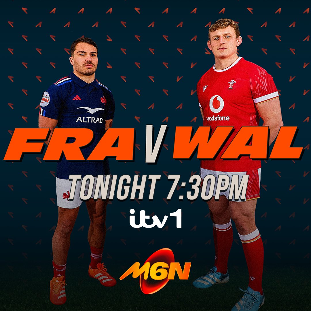 🏉🏆 IT'S #GuinnessM6N MATCHDAY 🏆🏉

We're bringing you the opener 🇫🇷 France 🆚 Wales 🏴󠁧󠁢󠁷󠁬󠁳󠁿 LIVE on ITV1 &amp; <a href="/ITVX/">ITVX</a> at 7:30PM 📺

#ITVRugby | <a href="/SixNationsRugby/">Guinness Men's Six Nations</a> | <a href="/FranceRugby/">France Rugby</a> | <a href="/WelshRugbyUnion/">Welsh Rugby Union 🏴󠁧󠁢󠁷󠁬󠁳󠁿</a>