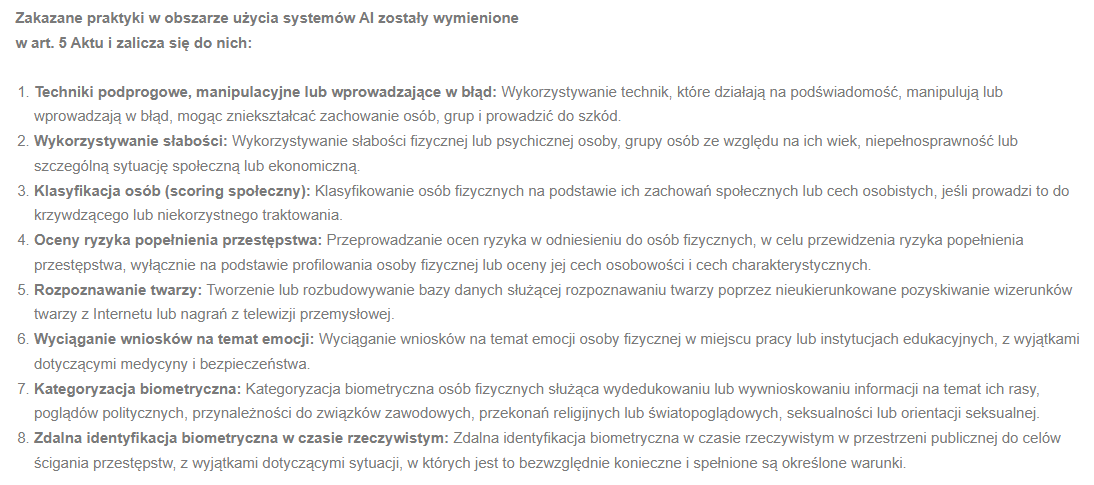 ❌ Zakazane praktyki w zakresie sztucznej inteligencji (AI Act) już od 2 lutego 2025 r.

👉 przedsiebiorcy.pl/zakazane-prakt…