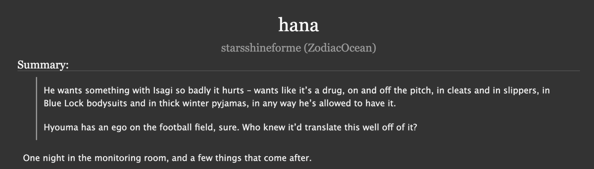 starssh1neforme's tweet photo. #isagiri #chigisagi #cgis #iscg
hana
8.4k, rated general
new years' fic, canon compliant, mutual pining
🖇️: https://t.co/XqS6qJhVk4 https://t.co/IsnoHDUGRz
