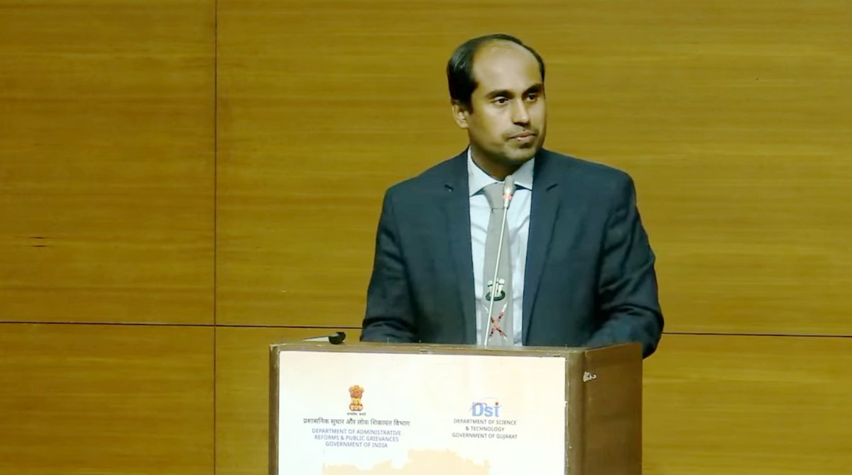 DARPG_GoI's tweet photo. Our National e-Gov Award 2024 winners shared their inspiring insights at the National Conference on Good Governance (Jan 30-31, 2025) in Gandhinagar!

The 2-day event, with 150+ officials, spotlighted advancements in #eGovernance and digital transformation. A highlight was Shri Ajit Kumar Ranjan, Deputy Secretary, 16th Finance Commission, GoI, and Gold Awardee in Category 3 (District Level Initiative), showcasing “Wokha SAATHI”—an AI-powered assistant & WhatsApp chatbot for timely citizen support. Quite an impressive citizen centric innovation catering to far flung remote areas.

Innovations from 20 States/UTs were presented, marking strides towards a #ViksitBharat! 🏆
📢Nominations for the National e-Gov Award 2025 are now open! Don’t miss your chance to be recognized—apply by 5 p.m. on 15th Feb 2025.

🔗 Apply now: https://t.co/xBHP7uOZvS

#NAeG2025 #Innovation #Cybersecurity #DigitalTransformation #GoodGovernance #Awards #eGov