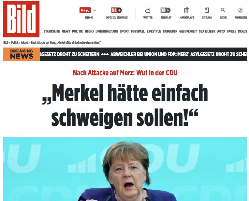 Bild möchte, dass man in Deutschland nicht mehr alles sagen darf. 😆

#HaltDieFresseSpringerPresse 
#MerzIstGefaehrlich