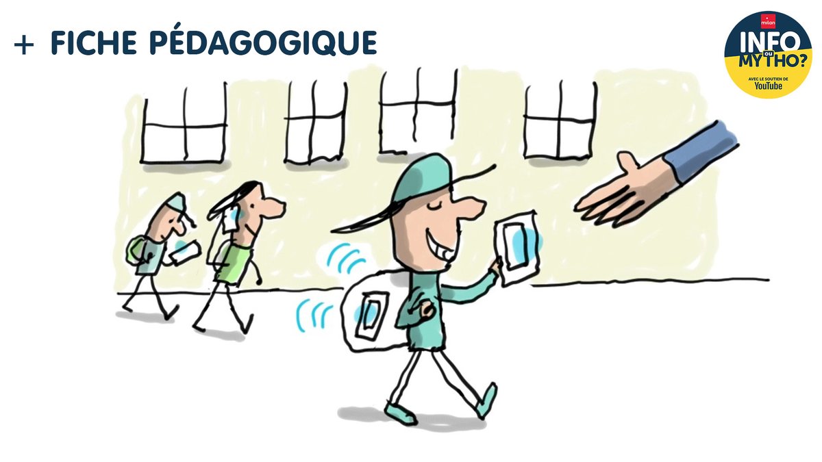 InfoOuMytho's tweet photo. Des fiches pédagogiques sont disponibles pour les vidéos d'1jour1question : C'est qui Inoxtag ? Pourquoi les fausses informations posent un problème ? Pourquoi le portable est interdit à l'école ? https://t.co/GAQGPpvRtq https://t.co/Z4gDs3OFca