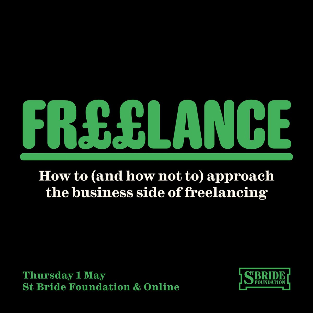 St Bride Foundation (@stbridefdn) on Twitter photo We’re delighted to announce a new lecture coming in May!
Whether you’re a new freelancer, a seasoned pro, an in-house designer who wants to look after their freelancers well, join us for an evening of practical advice and a healthy dose of camaraderie.
tinyurl.com/FreelanceSBFEv… We’re delighted to announce a new lecture coming in May!
Whether you’re a new freelancer, a seasoned pro, an in-house designer who wants to look after their freelancers well, join us for an evening of practical advice and a healthy dose of camaraderie.
tinyurl.com/FreelanceSBFEv…