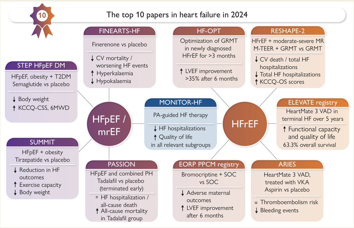 Top 10 de ensayos en insuficiencia cardiaca en 2024