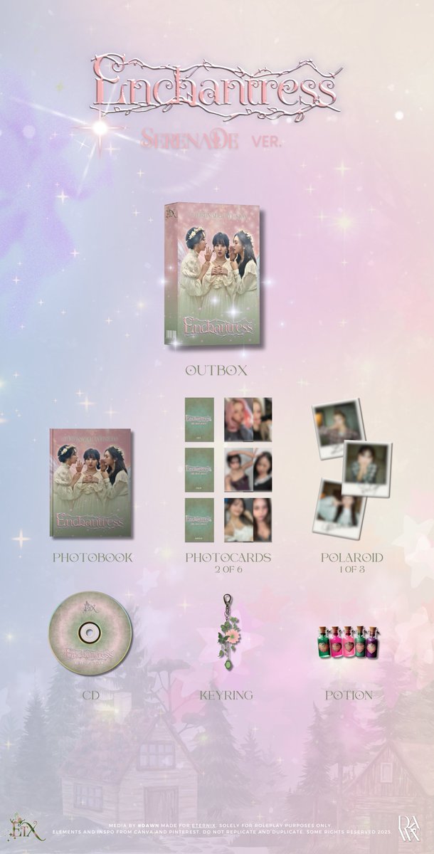 3TERNIX's tweet image. ㅤ
ㅤ
     𝓔𝐓𝐄𝐑𝐍𝐈𝓧 : 𝐓𝗵𝗲 𝐅𝗶𝗿𝘀𝘁 𝐀𝗹𝗯𝘂𝗺
    ꒰ ℰ𝐍𝐂𝐇𝐀𝐍𝐓𝐑𝐄𝐒𝐒 ꒱
     Album Inclusions
     PRE ORDER: forms.gle/bx8GDKogJ5kqUY…
     2025.02.14 

#EnchantressTheFirstAlbum⁩ 
#ToEternity⁩ #ETX⁩ ⁦  ⁩
#ETERNIX⁩ #에터닠스⁩ 

ㅤ