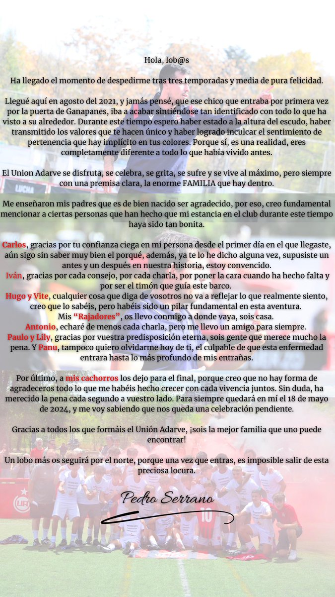 ¡Hasta la próxima, <a href="/UnionAdarve/">AD Unión Adarve</a>!

Has sido un capítulo inolvidable de mi vida

🐺❤️🖤