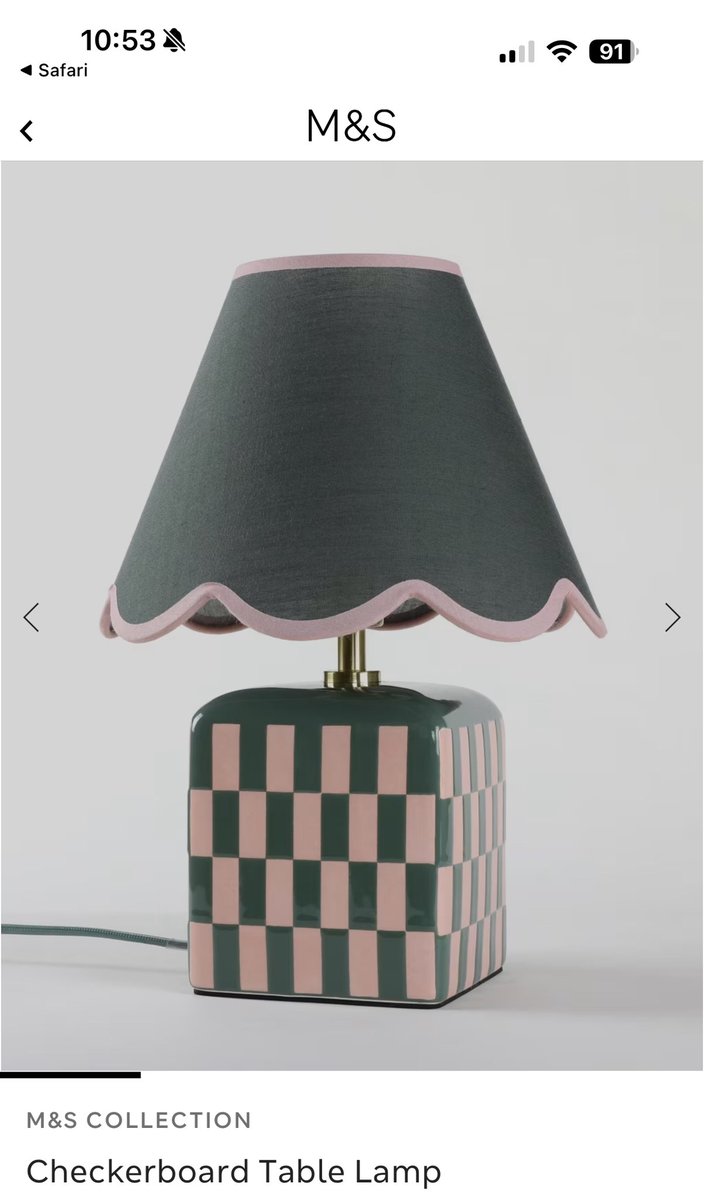 zoeswardrobe's tweet photo. @marksandspencer can you tell me when you will have more stock of this lamp please? https://t.co/ktaXN35kUT