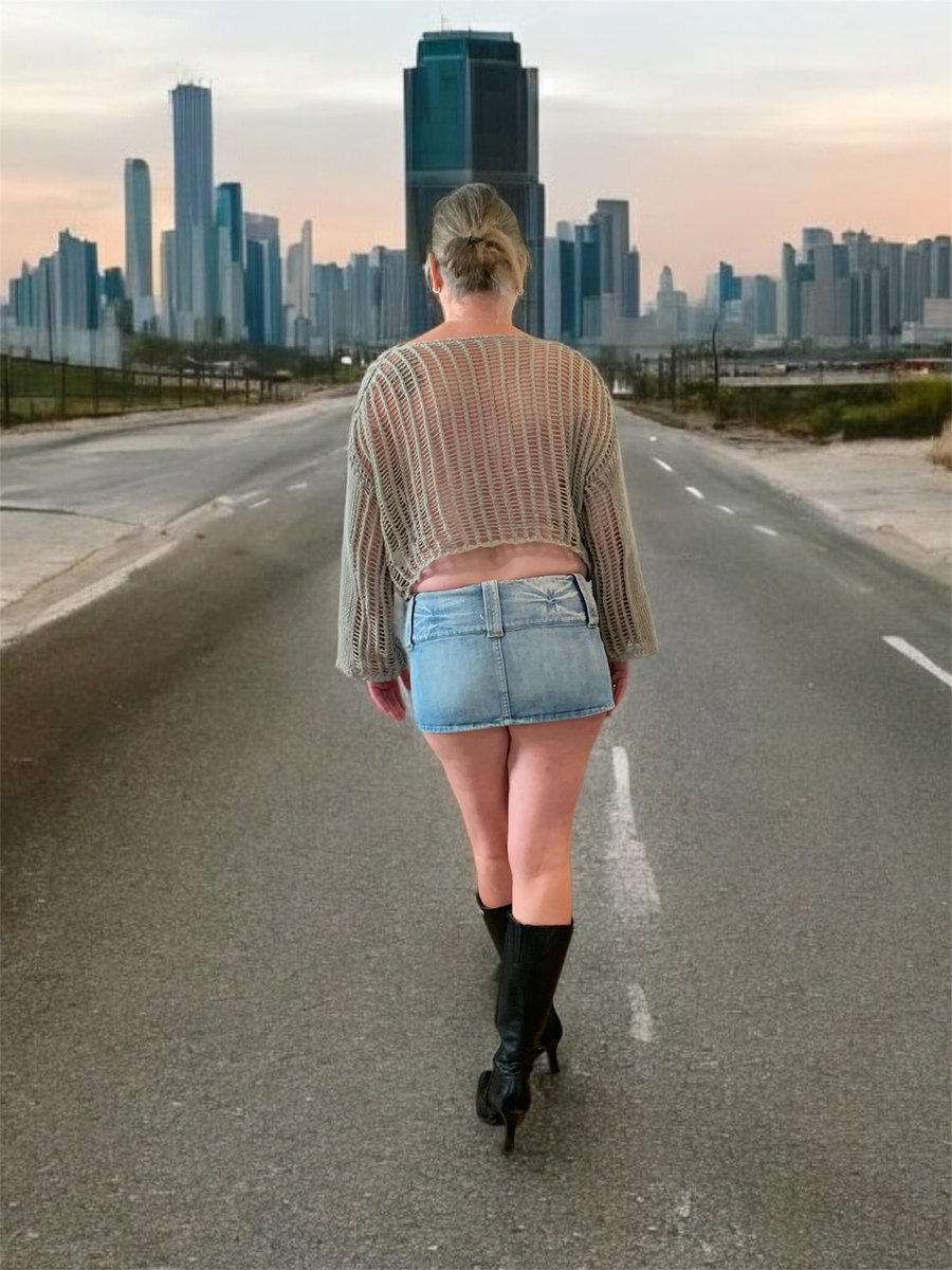 Just Walking #leather #miniskirtmonday #jeans #highheels