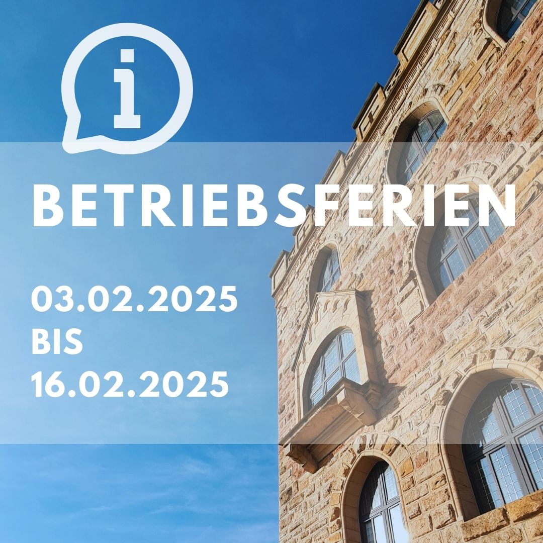 Wir machen eine kurze Pause und befinden uns vom 03. Februar bis einschließlich 16. Februar in Betriebsferien.

Ab 17. Februar sind das Hambacher Schloss, das Restaurant 1832 und der Schlosspark wieder täglich von 11 bis 17 Uhr geöffnet, ab 01. März täglich von 10 bis 18 Uhr.
