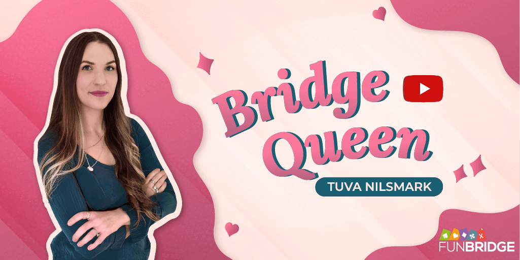 Hey there! I'm Queenbridge (Tuva Nilsmark) 🎉 Join me for "Funbridge Fridays" on my YouTube Channel and dive into my love for the game! Check out my videos &amp; blog interview: funbridge.com/blog/en/tuva-n… #FunbridgeFridays #BridgeGame 🃏