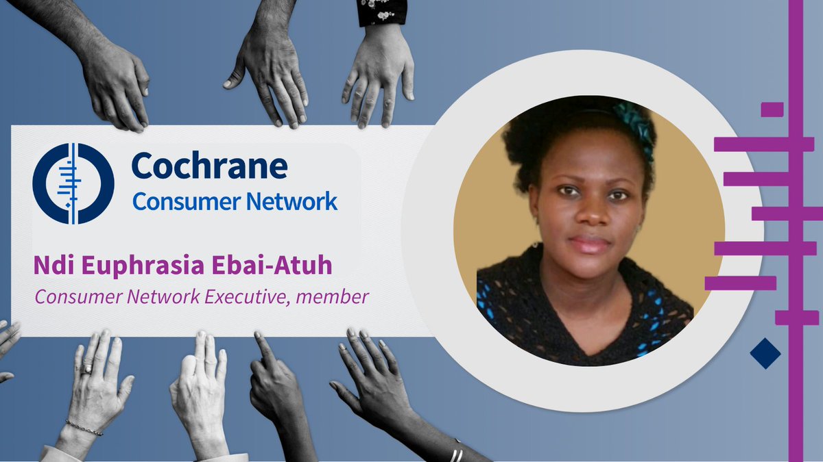 CochraneConsumr's tweet image. ⭐️January Consumer Newsletter is live!
Join our @cochranecollab consumer community, read @CochraneLibrary evidence, learn from Euphrasia: 💬 "My greatest motivation was Cochrane's vision of helping people make informed health care decisions."
💌Sign up: bit.ly/3CMAuui