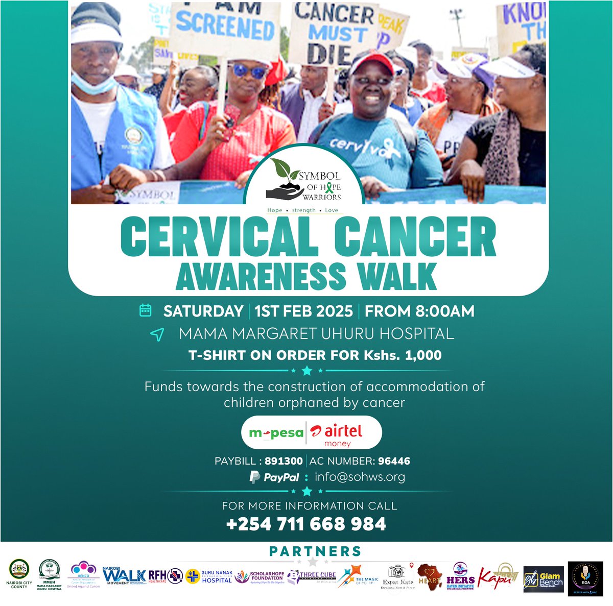 Tomorrow, NWM members from the Embakasi Chapter will team up with Symbol of Hope Warriors and other partners for a Cervical Cancer Awareness Walk at Mama Margret Uhuru Hospital! Let’s step up, spread awareness, and make a difference as we mark Cervical Cancer Awareness Month.