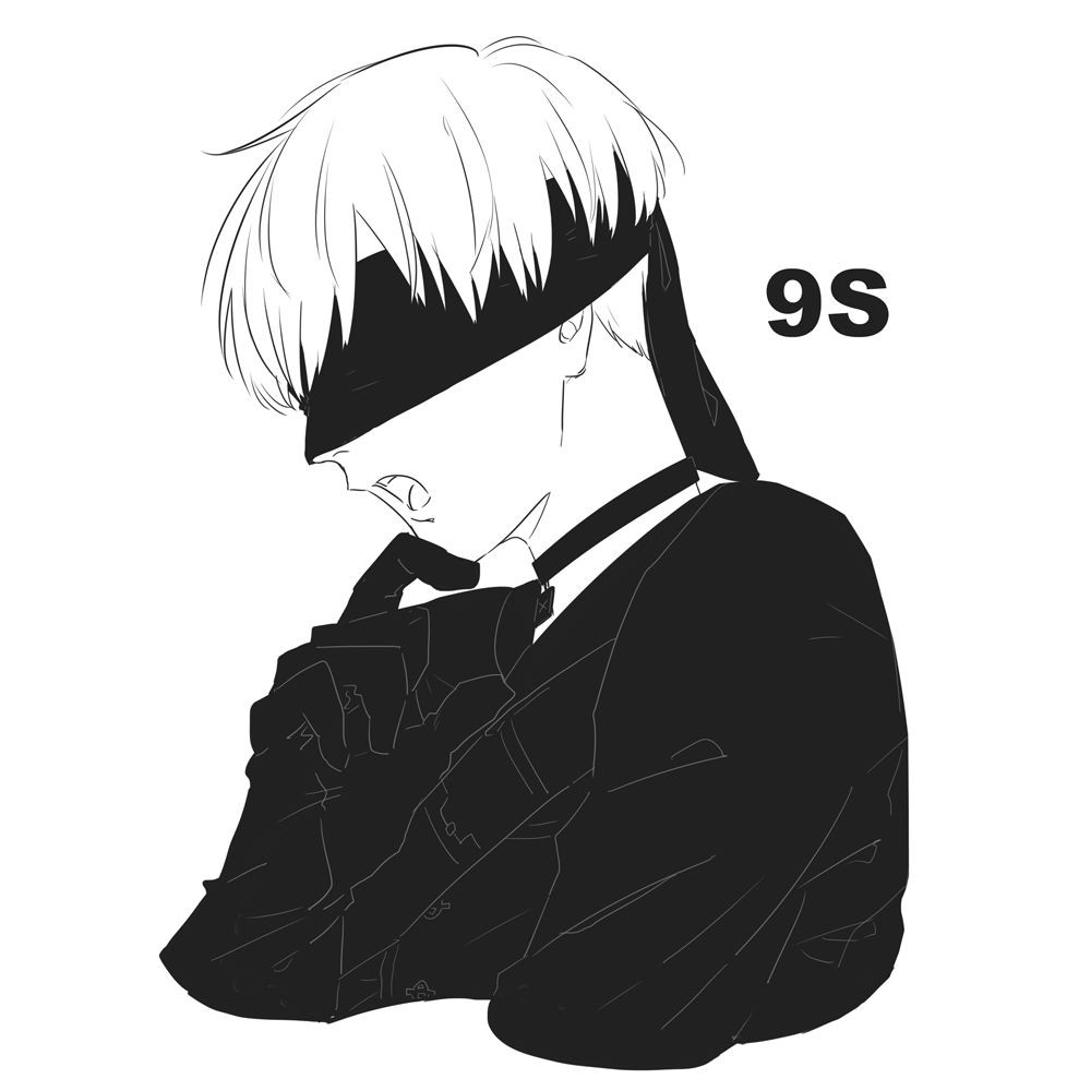__mikookim__'s tweet photo. 昨日だったね。
前に描いた9Sたち。 https://t.co/jNzQ29AFFy
