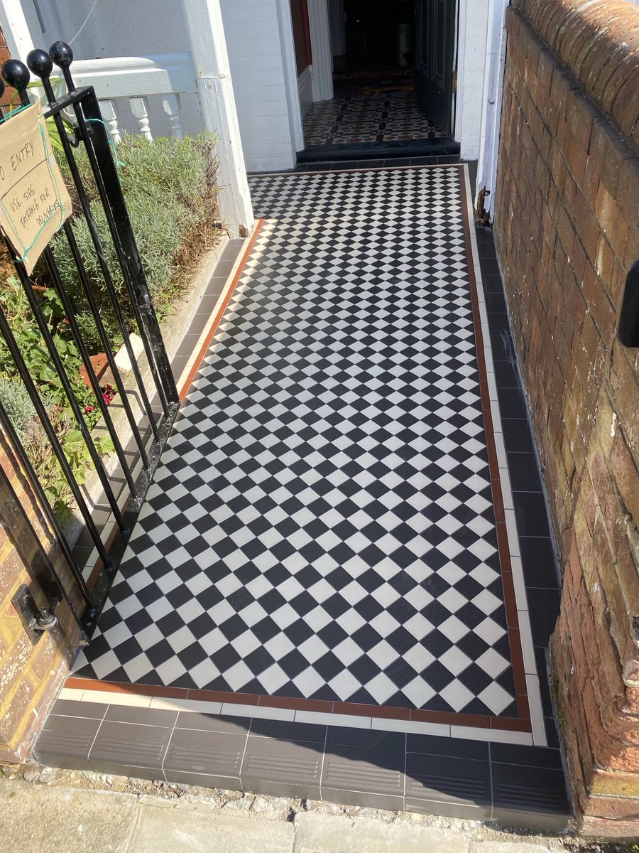 JBTiling's tweet image. Path tiled in Hove with Original Style tiles