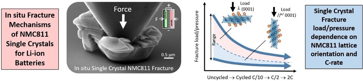 New paper in #BattSupercaps @chemeurope testing the strength of microceramic particles that hold Li-ions inside batteries. Particles start small and mighty, but become weak with fast-charging regimes.
<a href="/FaradayInst/">Faraday Institution</a> @FI_Futurecat <a href="/SheffUniEng/">EngineeringSheffield</a> Link doi.org/10.1002/batt.2…