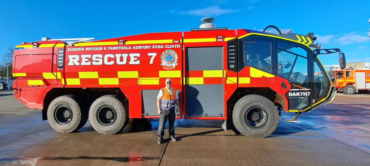 dubairportfire's tweet image. After 45 years service with the APFS at Dublin Airport, the time has come for AFO Ray Craven to retire.
We want to wish Ray and his family a long and happy retirement, and best of luck for the future.