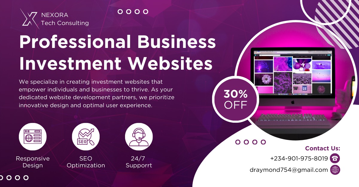 astuteDan_ray's tweet image. Let us handle your Investment website. @Nexora we don&apos;t sacrifice quality for any reason. #WebsiteDev #TechConsultancy