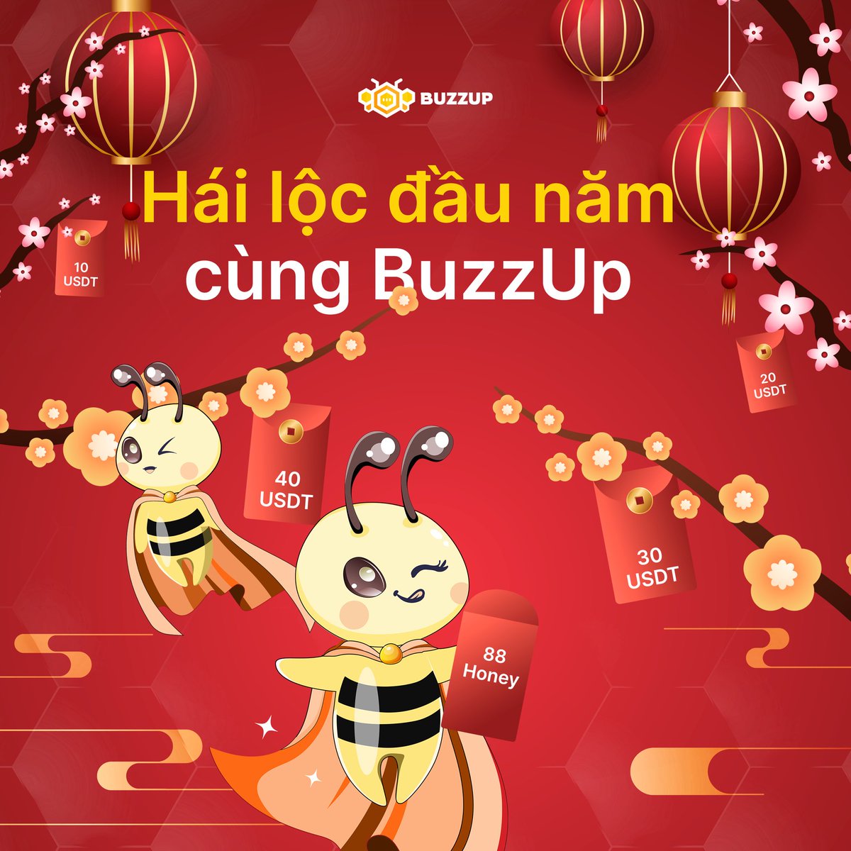 Hái Lộc Đầu Năm 40 USDT Cùng BuzzUp! 🧨

Cả nhà đi chúc Tết tới đâu rồi? Bao lì xì dày cộm chưa hay còn đang mỏng nhỉ? 😜

Đừng lo, BuzzUp đã sẵn lì xì siêu khủng đang chờ bạn rinh về! Tham gia ngay hoạt động “Mở BuzzUp - Mở Lì Xì” để nhận ngay: 
🧧 Bao lì xì