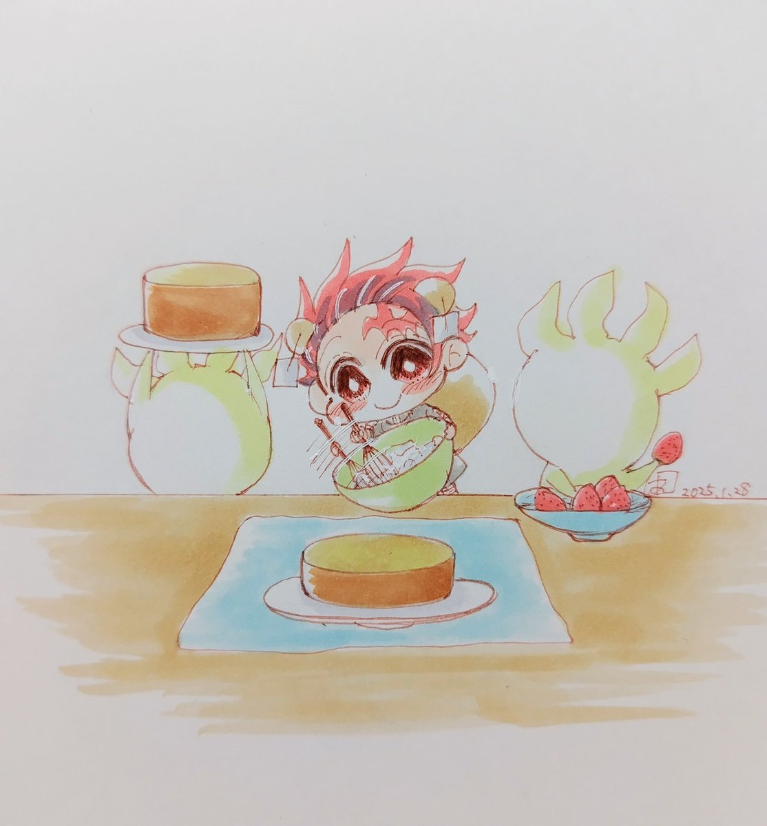 入院しましたが、今月もそれなりに描けました!見てくださりありがとうございました😊 