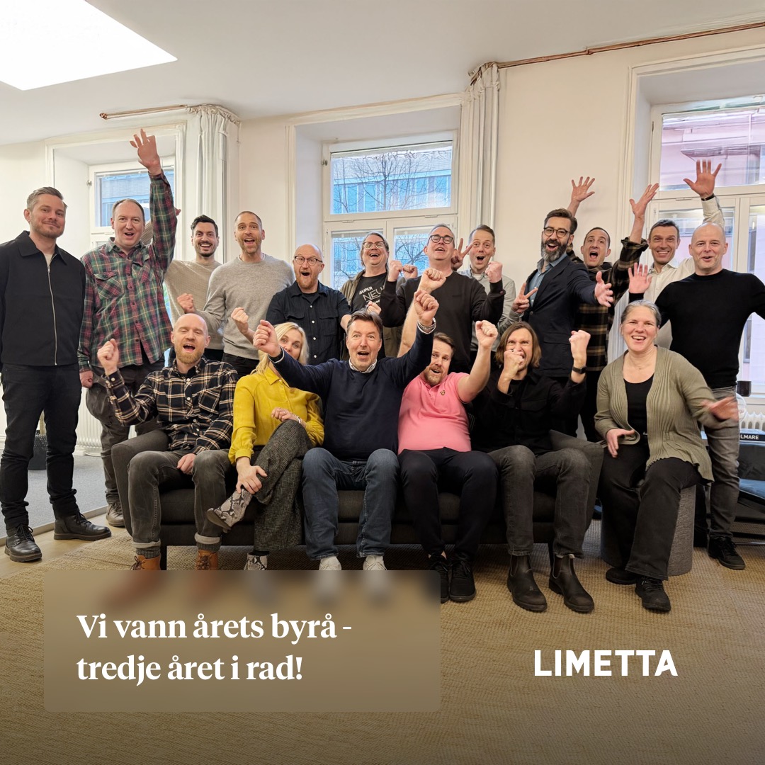Årets   byrå 2025 - Limetta vinner för tredje året i rad! Tack till alla kunder som   röstat fram oss och alla duktiga medarbetare som hjälpt oss att lyckas!
limetta.se/nyheter/Arets-…