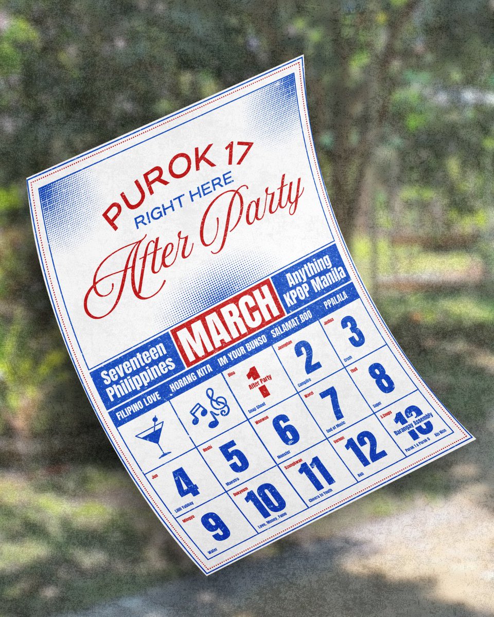 Ito na! Iniimbitahan ang lahat sa PUROK 17 🎪🛻

Right place, right time, right moment, RIGHT HERE. The SEVENTEEN RIGHT HERE (IN) BULACAN After Party is coming!

Abangan ang mga susunod na detalye 💎✨️

#Purok17AfterParty #SEVENTEEN #Carat #AnythingKPOPManila