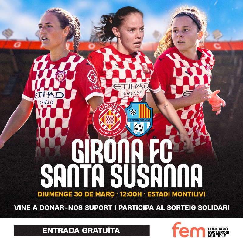 GironaFC's tweet photo. ✅ El Sènior femení retorna a Montilivi per enfrontar-se al Santa Susanna

📅 Diumenge 30 de març
📍 Estadi Montilivi
⏰ 12h
🤝 Sorteig solidari al costat de @FundacioEM
