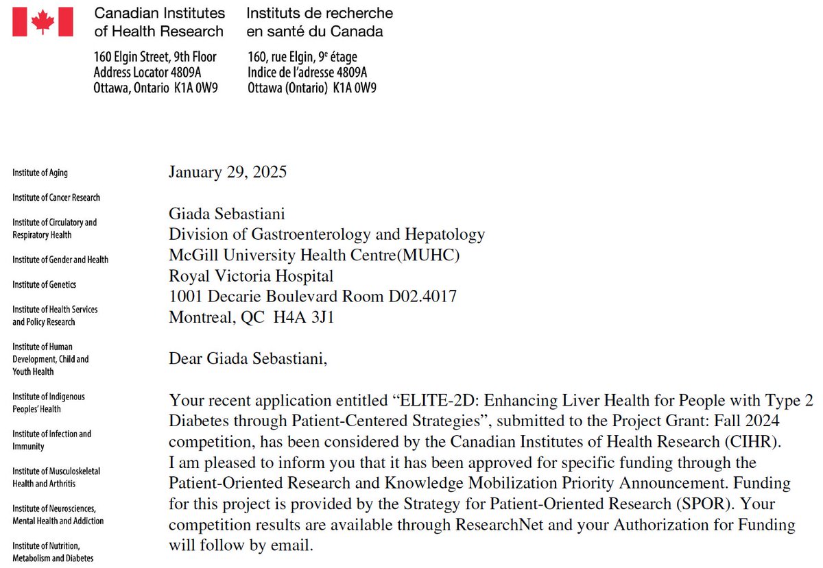 🥳Thrilled to receive funding from <a href="/CIHR_IRSC/">CIHR</a> Project Grant for my study on #patient-oriented research for #MASLD in type 2 #diabetes! 🎉
🙌Huge thanks to my incredible co-applicants, especially the #epidemiology superhero and great friend <a href="/SaharZSaeed/">Sahar Saeed</a>! 
#Hepatology #livertwitter