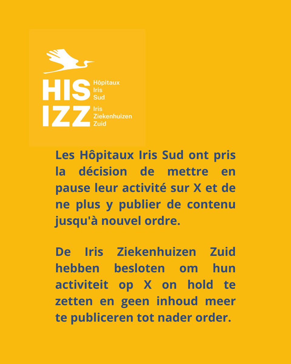 Hôpitaux Iris Sud - Iris Ziekenhuizen Zuid (@HIS_IZZ) / Posts / X