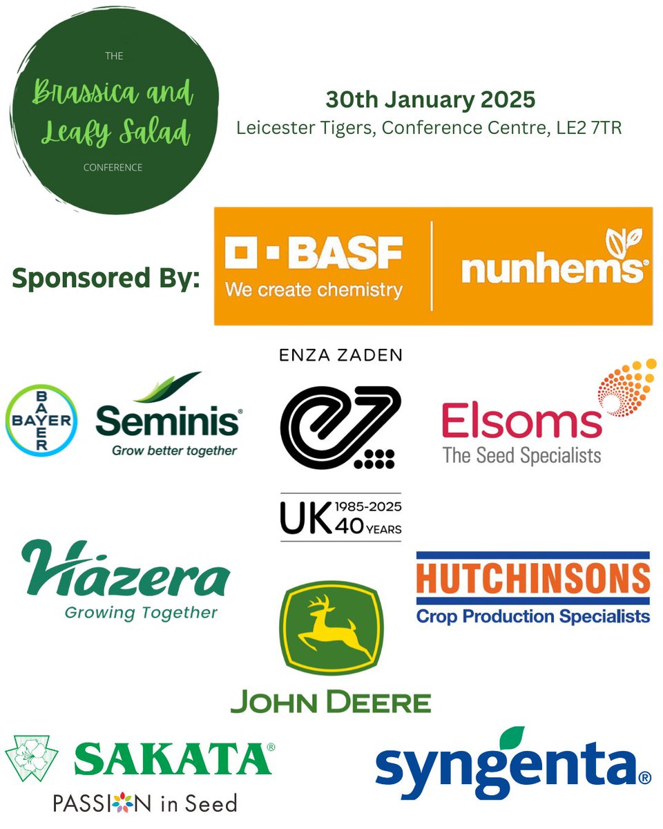 BLSAConference (@blsaconference) on Twitter photo A massive thank you to all our sponsors! Your support made yesterday possible, and we are truly grateful.
<a href="/BASF/">BASF</a> | Nunhems, <a href="/Bayer4CropsUK/">Bayer Crop Science UK</a> , <a href="/enzazaden/">Enza Zaden</a> , <a href="/Elsomsseeds/">Elsoms Seeds</a>, Hazera Seeds, @Hutchinsons_Ag , <a href="/JohnDeere/">John Deere USA</a>, <a href="/SakataUK/">Sakata UK</a>, <a href="/SyngentaUK/">Syngenta UK</a> . A massive thank you to all our sponsors! Your support made yesterday possible, and we are truly grateful.
<a href="/BASF/">BASF</a> | Nunhems, <a href="/Bayer4CropsUK/">Bayer Crop Science UK</a> , <a href="/enzazaden/">Enza Zaden</a> , <a href="/Elsomsseeds/">Elsoms Seeds</a>, Hazera Seeds, @Hutchinsons_Ag , <a href="/JohnDeere/">John Deere USA</a>, <a href="/SakataUK/">Sakata UK</a>, <a href="/SyngentaUK/">Syngenta UK</a> .