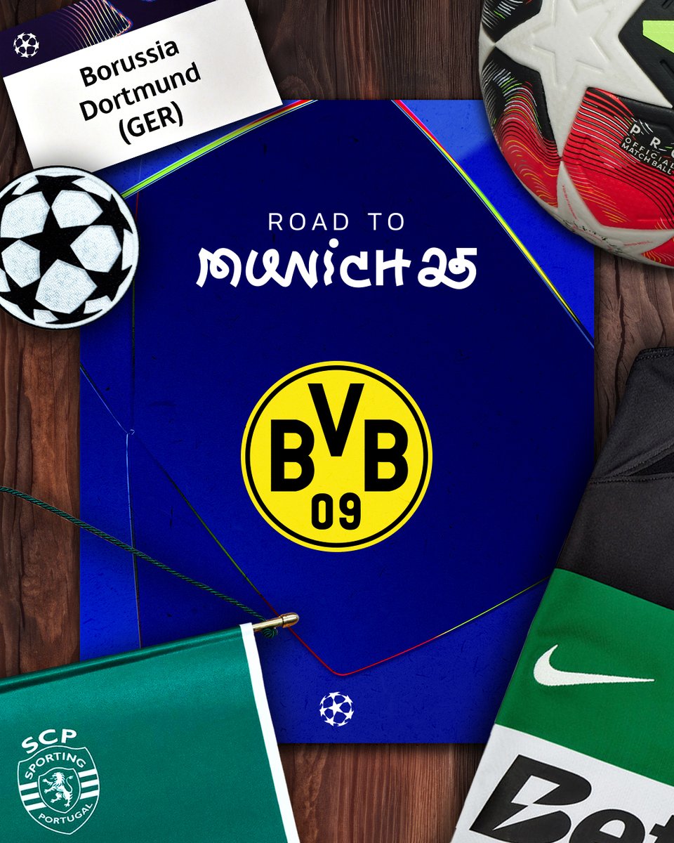 SportingCP's tweet photo. O adversário dos Leões no play-off da fase a eliminar da @ChampionsLeague é o @BlackYellow  🇩🇪 

#UCL #UCLdraw https://t.co/9KC5s5RlqC