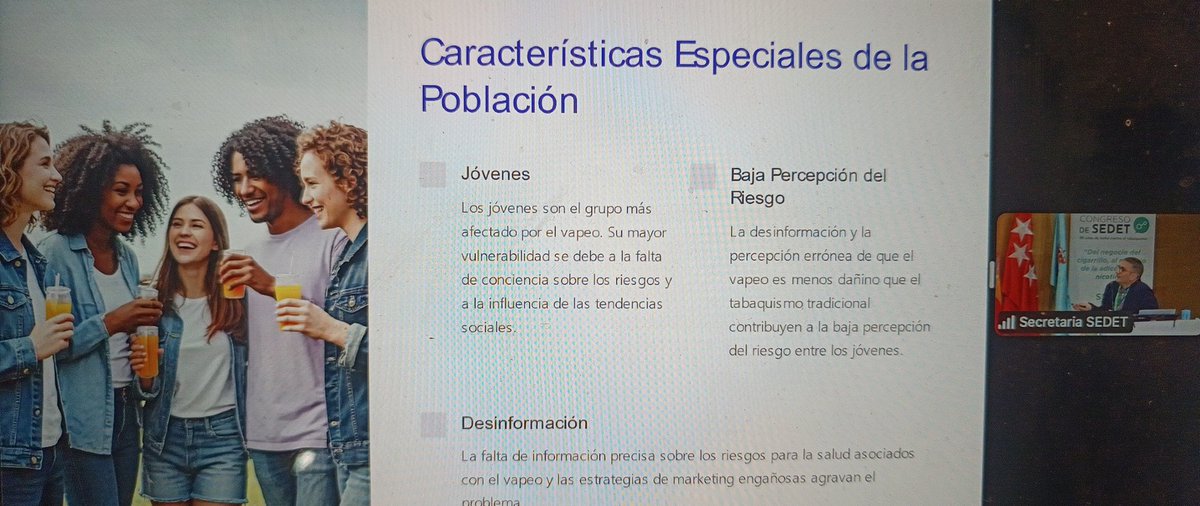 Las dificultades que presenta la atención al paciente vapeador, exica <a href="/robertocabestre/">Roberto Cabestre</a>:
Como cuantificar el consumo?: 🔸Numero de caladas?
🔸Nicotina inhalada?
🔸Nivel de dependencia?
#CongresoSEDET2025