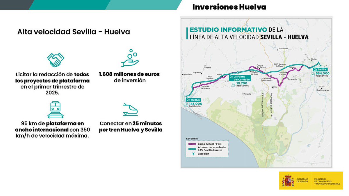 Hoy he participado en 'Encuentro SER' de
<a href="/RadioHuelva/">Radio Huelva</a>, donde he ratificado mi compromiso con la mejora de las infraestructuras en la provincia.
Vamos a licitar este trimestre los cinco proyectos de la línea de alta velocidad para conectar Huelva y Sevilla en 25 minutos. 
La
