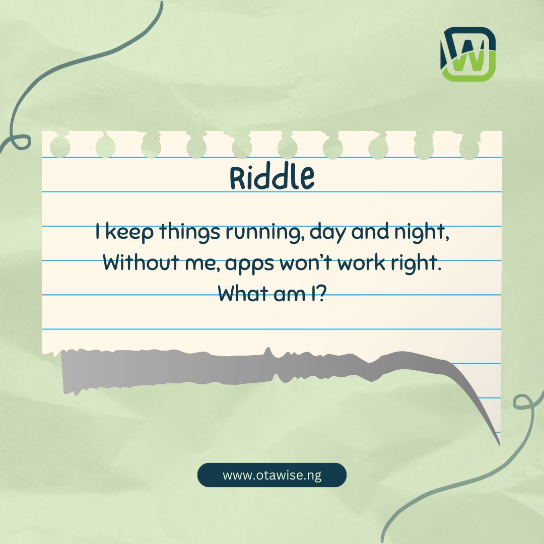 Otawise_'s tweet image. Got the answer?

Share your guesses in the comments!
#riddles #running #operatingsoftware #apps #friday #otawisesoftware #weekend